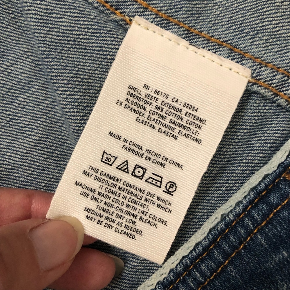 Pilcro Anthropologie Classic Button Down Blue Jean Denim Jacket size M - Picture 14 of 16